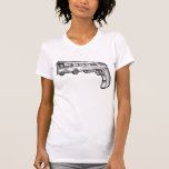 Transportez la pièce en t vintage de femmes blanch t-shirt