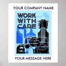 Travail avec la sécurité de lieu de travail de ~ d poster