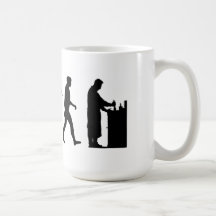 Travail d'évolution de chimie de pharmacien de chi tasse à café