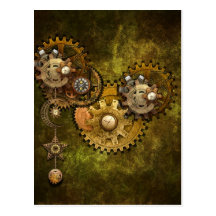 Travail d'horloge carte postale