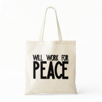 Travaillera pour la paix sacs