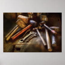 Travailleur du bois - une collection de marteaux posters