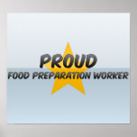 Travailleur fier de préparation alimentaire affiche