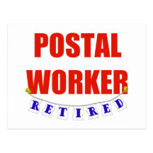 TRAVAILLEUR POSTAL RETRAITÉ CARTE POSTALE