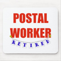 TRAVAILLEUR POSTAL RETRAITÉ TAPIS DE SOURIS