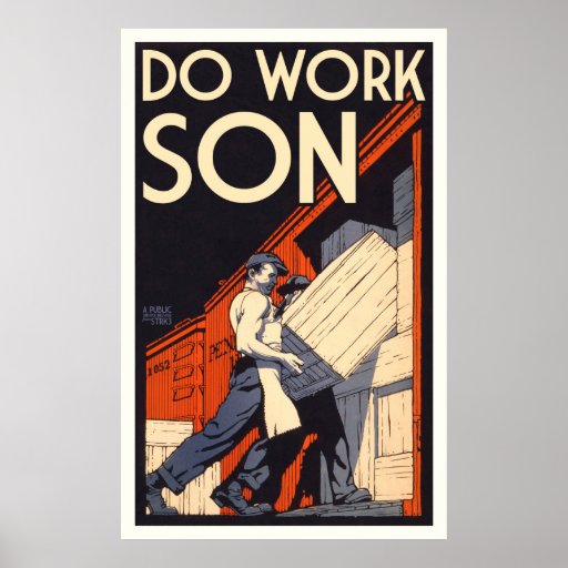 travaillez le fils poster