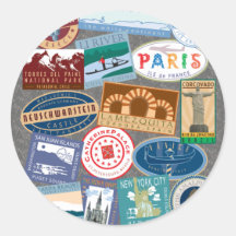 Traverler-Autocollant du monde