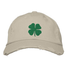 Trèfle brodé de feuille de l'Irlandais quatre Casquettes Brodées