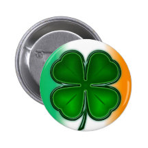 Trèfle de 4 feuilles avec le bouton de couleur badges