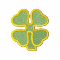 trèfle de Quatre-feuille polos brodés