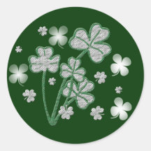 Trèfle floral irlandais adhésifs