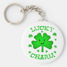 Trèfle irlandais Keychain du jour de St Patrick Porte-clés