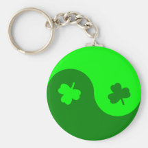 Trèfle Yin Yang Porte-clefs