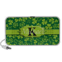 Trèfles et fers à cheval de shamrock haut-parleur notebook