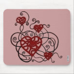 Treillis dérangé de coeur d'amour tapis de souris