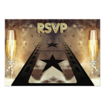 Trendy Movie Themed Wedding Response Card