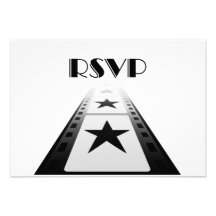 Trendy Movie Themed Wedding Response Card
