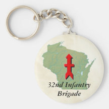 trente-deuxième L'infanterie avec le Wisconsin tra Porte-clé