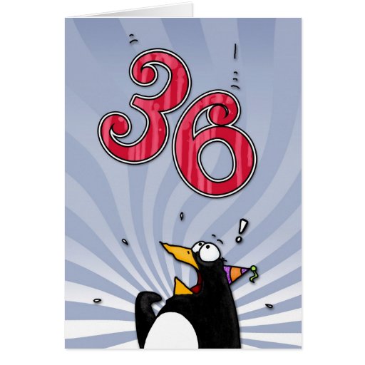 trente-sixième anniversaire - carte de surprise de