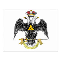 trente-troisième Noir écossais Eagle de rite de de Carte Postale