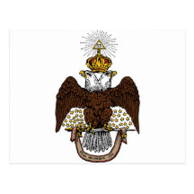 trente-troisième Rite écossais Brown Eagle de degr Carte Postale