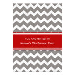 Trentes-cinquième invitations rouges de fête d'ann