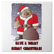 Trépied de tuile de Joyeux Noël de Beary Carreau