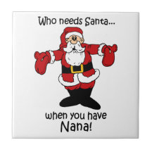 Trépied de tuile de Nana de Noël Carreaux En Céramique