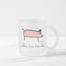 tres de tres de cochon chics tasse