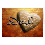 Trésor de coeur de papa de fête des pères cartes