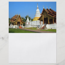 Trésors asiatiques - vieux temples bouddhistes tract customisé
