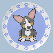 Tri plat de corgi de Kawaii assiettes
