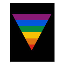 Triangle de gay pride carte postale