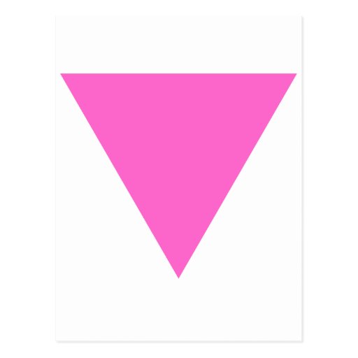 Triangle rose carte postale Zazzle