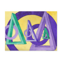 Triangles abstraites cartes postales