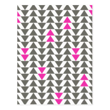 Triangles de charbon de bois et de magenta cartes postales