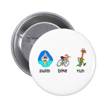 Triathlon drôle badges