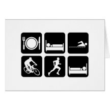 Triathlon drôle carte de vœux