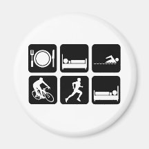 Triathlon drôle magnets
