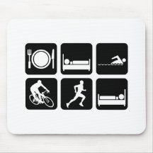 Triathlon drôle tapis de souris