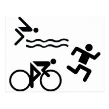 Triatholon - recyclage fonctionnant de natation carte postale