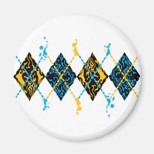 Tribal à motifs de losanges aimant