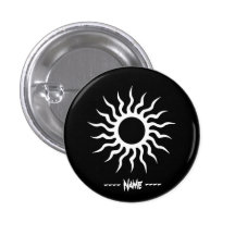 Tribal blanc noir classique élégant simple frais pin's avec agrafe