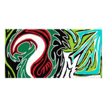 tribal fondu cartes avec photo