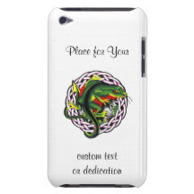 Tribal frais de lézard vert de symbole de tatouage coque iPod touch 