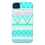 Tribal lumineux de turquoise coques iPhone 4 Case-Mate