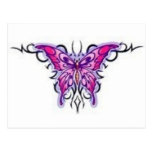 tribal pourpre magnifique de papillon cartes postales