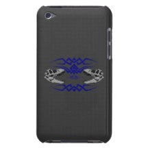 Tribal T-Rex Skulls blue iPod Touch Case-Mate Case