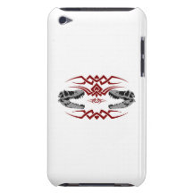 Tribal T-Rex Skulls red iPod Touch Cover