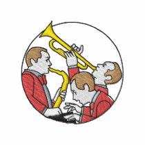 Trio de jazz polos brodés